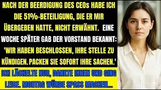 Nach der beerdigung des ceos schwieg ich über die 51 % anteile —die vorstandssitzung wurde zur bombe