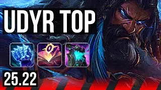 UDYR vs FIORA (TOP) | 8k comeback, 10 solo kills, Legendary, 39k DMG | KR Master | 25.22