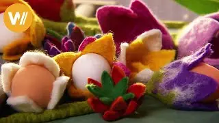 Filztulpe basteln - Osterschmuck aus Filz mit Anleitung!