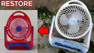 Restore broken mini fan - upgrade power from battery to usb super convenient