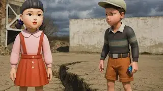 Astaga! Boneka Squid Game versi baru tiba-tiba muncul di rumah bareng kakaknya 😱