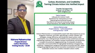 Carbon, Blockchain, and CredibilityTurning Climate Action into Verified Impact