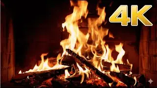 🔥 Cozy Fireplace 4K 1H: Crackling Logs & Warm Ambience for Sleep & Relaxation