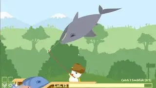 Shark has been caught: Cat goes fishing #2 