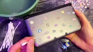 ASMR Restoring My Nintendo 3DS ✨ (Cleaning + New Stickers)