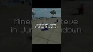 Minecraft Steve in Jump Showdown #roblox #jjk #jujutsukaisen #memes #shorts #anime