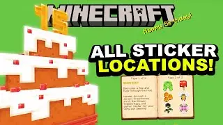 ВСЕ МЕСТА РАСПОЛОЖЕНИЯ НАКЛЕЕК: Руководство по карте Minecraft 15th Anniversary