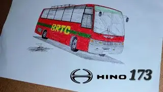 Hino 173 Vintage Model BRTC Bus Art | BD Exclusive Buses Art || BD Art Valley