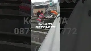 Pemasangan Atap Asbes Rangka Kanal C Rumah 2 Lantai