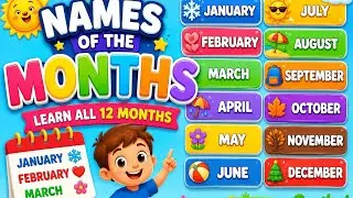 Learn the 12 Months of the Year | English Learning for Kids | Happy Tots TV