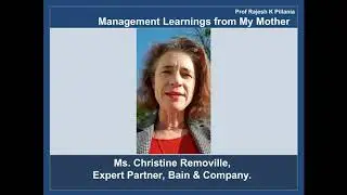 MLFMM Project - Insights from Ms. Christine Removille, Expert Partner, Bain & Company.