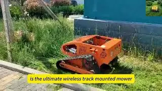 affordable low price tracked RC lawn mower robot for sale