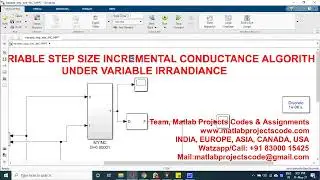 MPPT VARIABLE STEP SIZE INCREMENTAL CONDUCTANCE ALGORITHM UNDER VARIABLE IRRANDIANCE