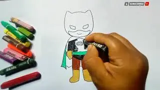 Batman coloring part 3 | easy Batman drawing and painting | learn colors for children