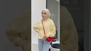 Ootd weekend, outfit hijab simple ShopeeHaul blouse, kemeja, tas kulit kekinian #short #racunshopee