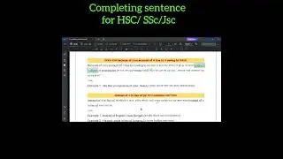 completing sentence For HSC/SSc/JSC#HSC##English grammar #englishgrammar