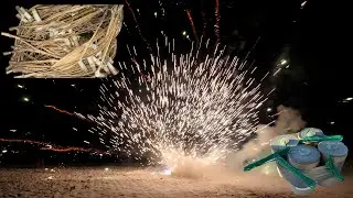 200m Traca mit Bombetten, Zink 60g Bodenblitze und 1KG Endschlag