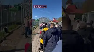 Граница России и Эстонии (Огромная очередь)