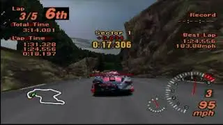 128 - A narrow victory on the mountain - Gran Turismo 2 - ePSXe - Cheat Play