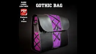 Leather Gothic Corset Bag PDF Pattern Tutorial video and Digital Download Shoulder / Cross body bag