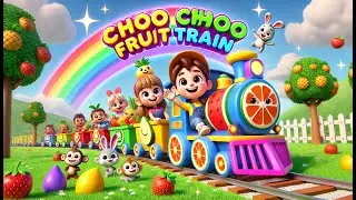 🚂 Choo Choo Fruit Train Song | Sing-Along Adventure | Fun Learning with Fruits for Kids 🍎🍌🍇