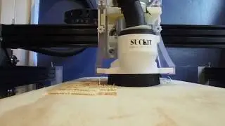 Test the Suckit dust boot while making a sign for a customer