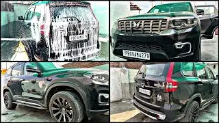 Washing Scorpio-N Premium Wash polish at best price #carwash #scorpio #mahindra  🔥 Satisfying