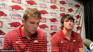 WATCH: Drew Sanders and Hudson Clark post-game Missouri
