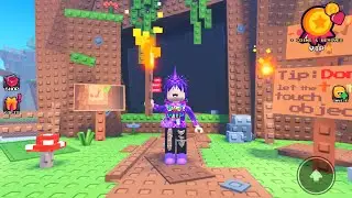 Мы с Жасмин играем в Carry a torch на Roblox.