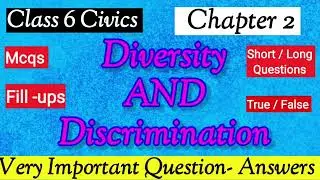 Diversity and Discrimination, Class 6 #veryimportantquestionanswers ,#civics