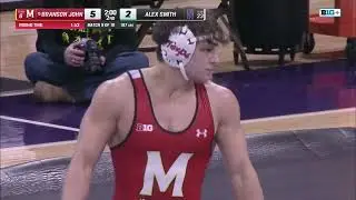 197 lbs: Maryland's Branson John vs. Northwestern's Alex Smith | Maryland Wrestling