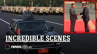 China Victory Day Parade: Daniel Andrews poses with Xi, Putin and Kim Jung Un