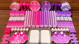LIVE : Pink vs Purple: Mixing Random Things into Glossy Slime ASMR #90