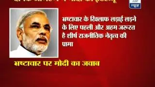 Modi attacks UPA govt over corruption in his maiden interview given to a Hindi daily