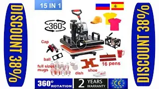 15 In 1 Combo Muntifunctional Sublimation Heat Press Machine Tshirt Heat Transfer Printer