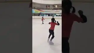 First land 1A+2T figure skating