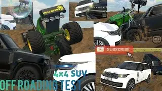 Range rover #offroading TEST With #tractor  #defender #realestate #driving game play ⏯️ 