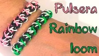 DIY - PULSERA DE GOMITAS ESTILO CREEPER - RAINBOW LOOM