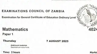 Maths paper 1 , 2025 GCE Q15, Variation#eczema 