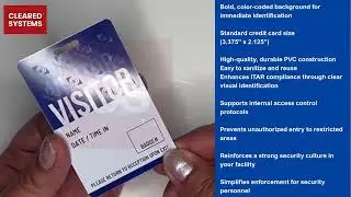 🔵 Blue ITAR Visitor Badge | Cleared Systems