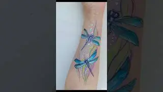 Аквагрим стрекозы. #аквагримистории #аквагримстрекозы #faceart