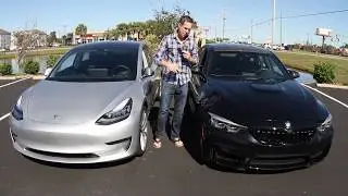 Tesla Model 3 Performance Vs. BMW M3 (f80) WHEEL GAP