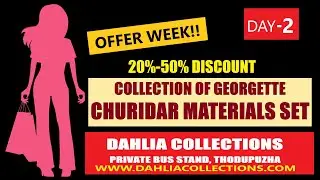 OFFER WEEK!! DAY 2 - 20%-50% DISCOUNT! FOR CHURIDAR MATERIALS SET | GEORGETTE CHURIDAR SET | DC882