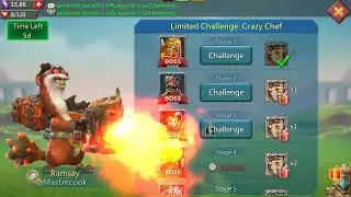 Lords Mobile F2P - Ramsay - Limited Challenge: Crazy Chef Stage 2. Shocking Encounter (2022)