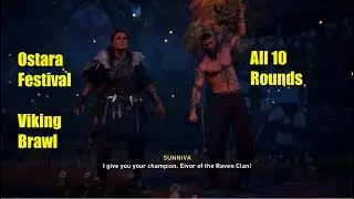 Assassin's Creed Valhalla - The Ostara Festival - Viking Brawl  - All 10 fight rounds