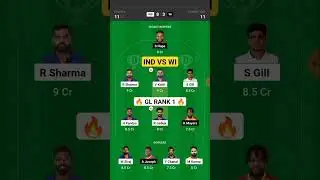 IND vs WI Dream11 Prediction | India vs West Indies 1st ODI | wi vs ind Dream11 Team #shorts #odi