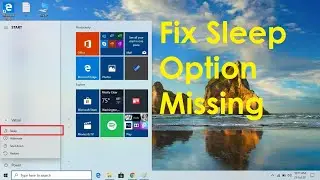 Fix sleep option missing in windows 10