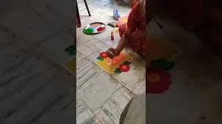 Diwali special rangoli #easy rangoli#trending #rangoli#foodie #shortsvideo @babyjhablogs