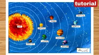How to draw Solar System/ Solar System Craft DIY Planets / Solar System Planets Drawing,Tutorial.