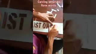Easiest way to carve your Alphabetical letters to form WORD! #carving